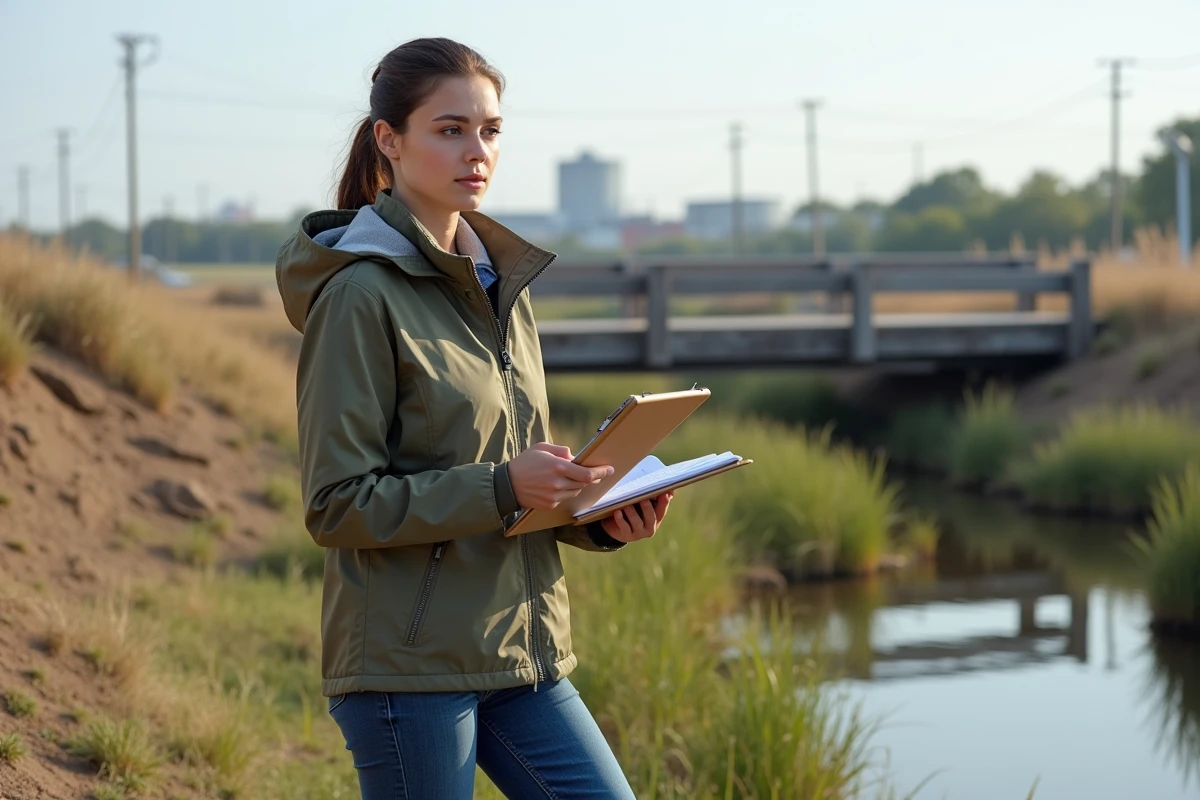 Jeune consultante environnementale près d