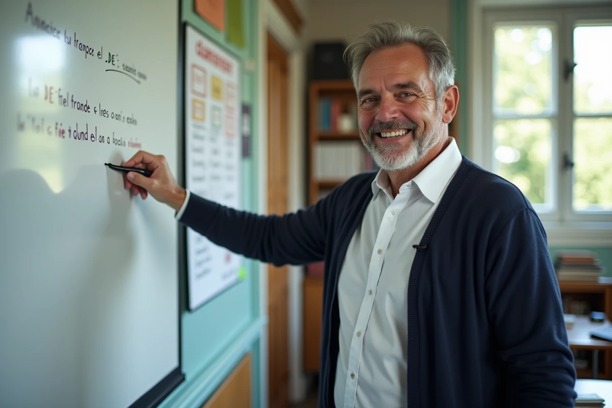 Professeur de français explique le